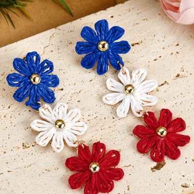 Skyler Flowers Stud Dangle Earrings