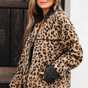  Sloane Leopard Zip Up Pocket Jacket