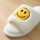 Smile Emoji Graphic Plush Home Slippers