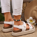 Sofia Double Velcro Woven Platform Sandals