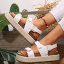  Sofia Double Velcro Woven Platform Sandals