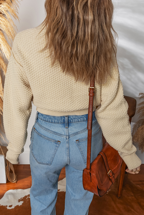 Sofia Front Cropped Cardigan Sweater