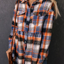  Sofia Plaid Down Ruffled Plus Shirt