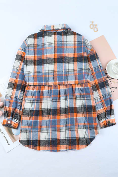 Sofia Plaid Down Ruffled Plus Shirt