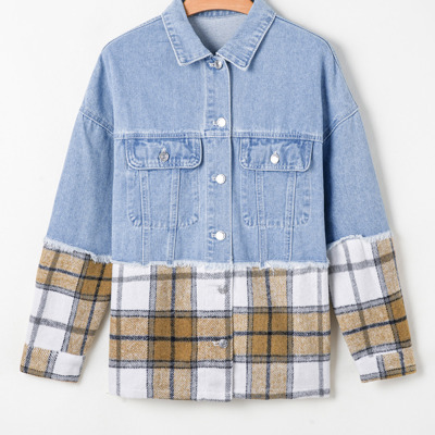 Sofia Plaid Patchwork Oversized Jacket