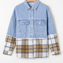  Sofia Plaid Patchwork Oversized Jacket