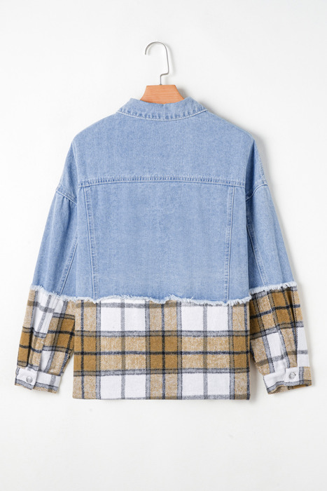 Sofia Plaid Patchwork Oversized Jacket