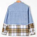  Sofia Plaid Patchwork Oversized Jacket