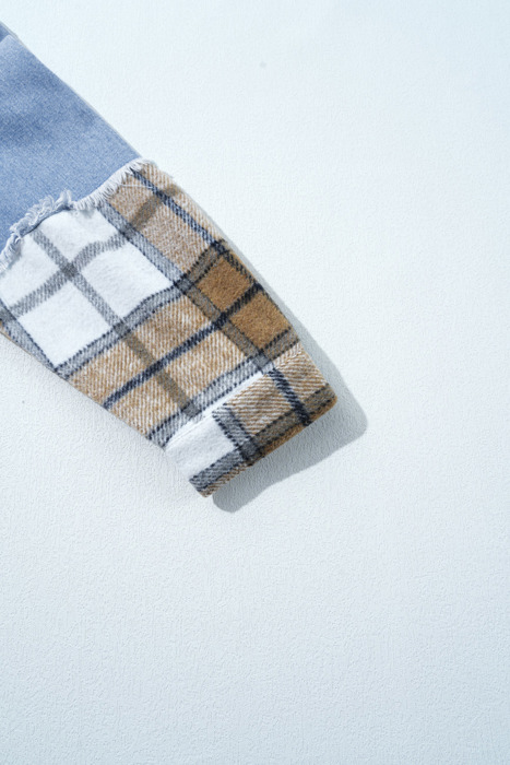 Sofia Plaid Patchwork Oversized Jacket