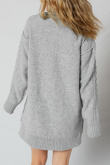 Sofia Ribbed Trim Loose Sweater