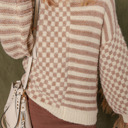  Sofia Shoulder Balloon Sleeve Sweater