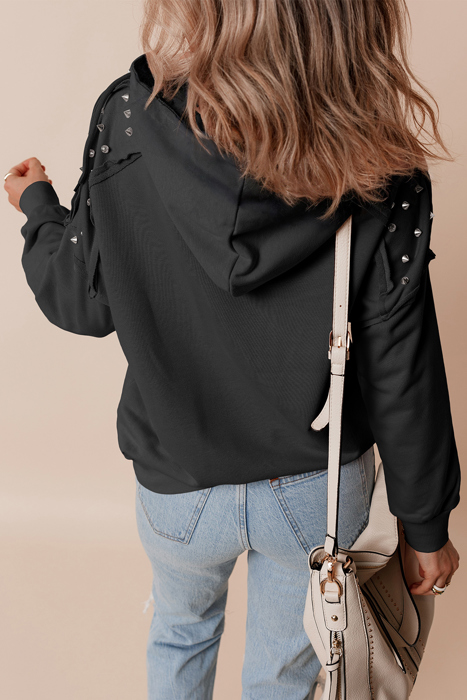 Sofia Stud Raglan Sleeve Hoodie
