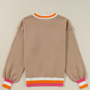  Sofia Trim Drop Shoulder Sweater