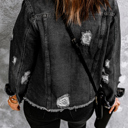  Sofibelle Distressed Raw Hem Jacket