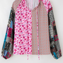  Solirina Shoulder Bubble Sleeve Blouse