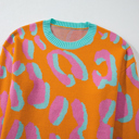  Sophia Colorblock Ribbed Edge Sweater