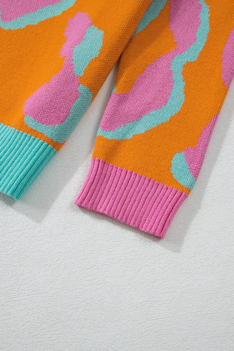 Sophia Colorblock Ribbed Edge Sweater