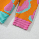  Sophia Colorblock Ribbed Edge Sweater