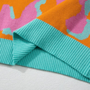  Sophia Colorblock Ribbed Edge Sweater