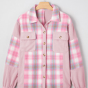  Sophia Corduroy Flap Patchwork Shacket