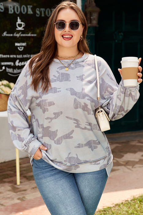 Sophia Multicolour Print Plus Sweatshirt