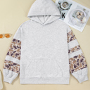  Sophia Patchwork asymmetric Sleeve PLUS Hoodie