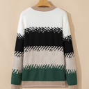 Sophia Pattern Drop Shoulder Sweater