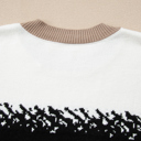  Sophia Pattern Drop Shoulder Sweater