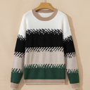 Black Medium Sophia Pattern Drop Shoulder Sweater