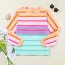 Multicolour XL Sophia Ribbed Edge Loose Sweater