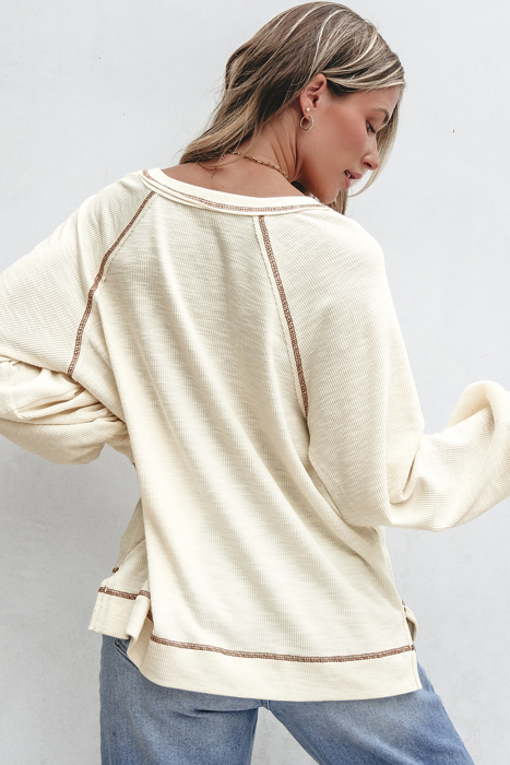 Sophia Textured Knit Pullover Top