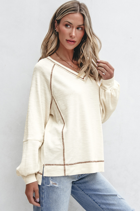 Sophia Textured Knit Pullover Top
