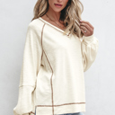  Sophia Textured Knit Pullover Top