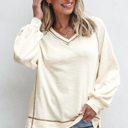  Sophia Textured Knit Pullover Top