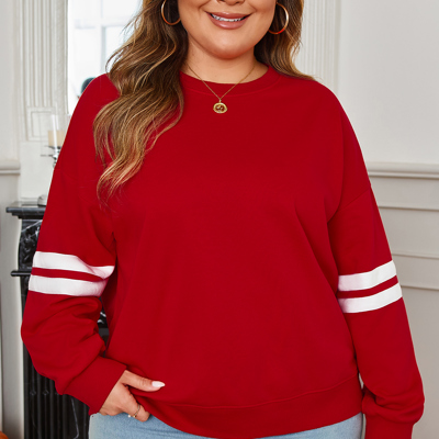 Sophia Varsity Striped Detail Sweatshirt