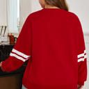  Sophia Varsity Striped Detail Sweatshirt