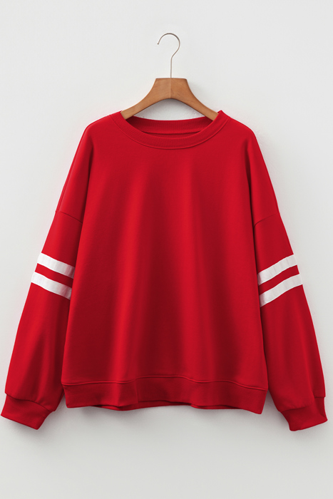 Sophia Varsity Striped Detail Sweatshirt