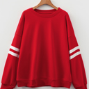  Sophia Varsity Striped Detail Sweatshirt