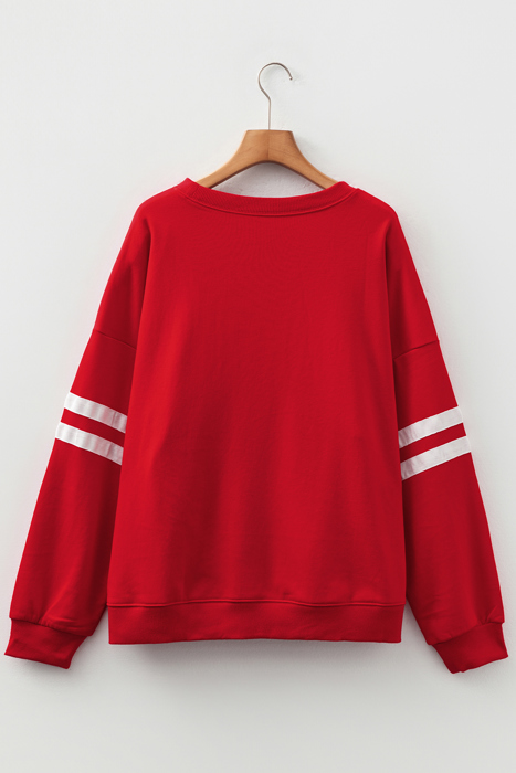 Sophia Varsity Striped Detail Sweatshirt