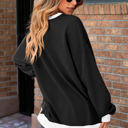  Sophie Ribbed Patchwork Baggy Sweatshirt