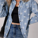  Star Light Wash Raw Hem Denim Jacket
