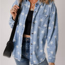  Star Light Wash Raw Hem Denim Jacket