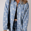  Star Light Wash Raw Hem Denim Jacket