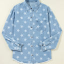  Star Light Wash Raw Hem Denim Jacket