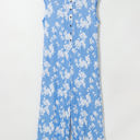  Stella Floral Half Button Wide Leg Jumpsuit