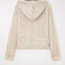  Stella Stream Sequin Hooded Long Sleeve Top