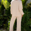  Stephanie Stripe Collared Pullover Set