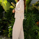  Stephanie Stripe Collared Pullover Set