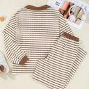  Stephanie Stripe Collared Pullover Set