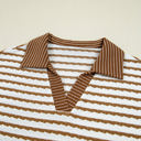  Stephanie Stripe Collared Pullover Set